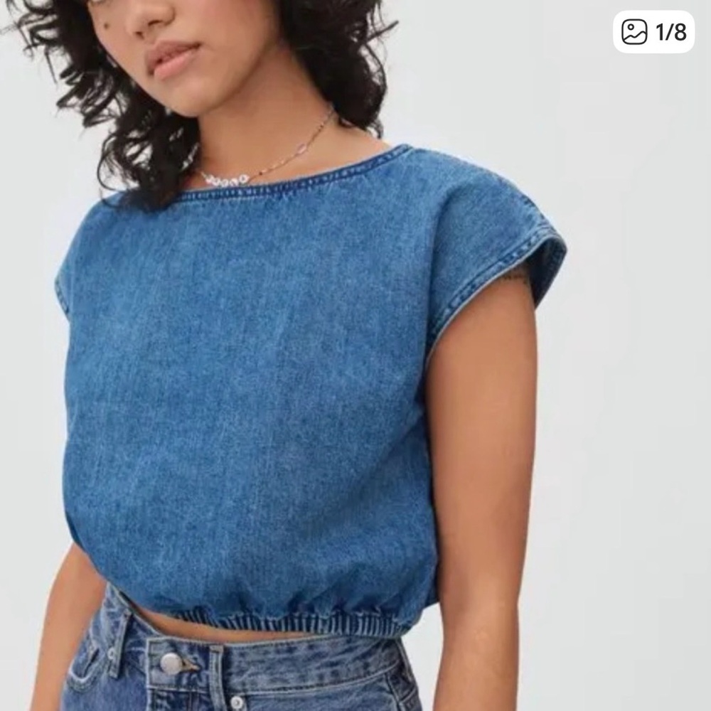 Everlane Blue Denim Top